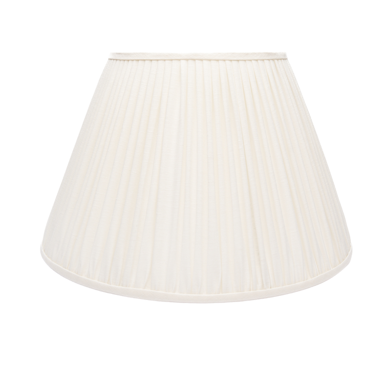 6" - 24" Bone Linen Gathered