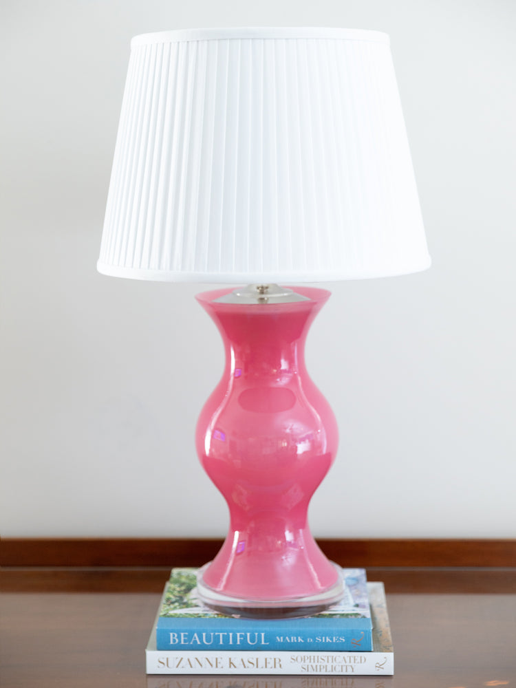 Conch Glass Globe Lamp with Lucite Base