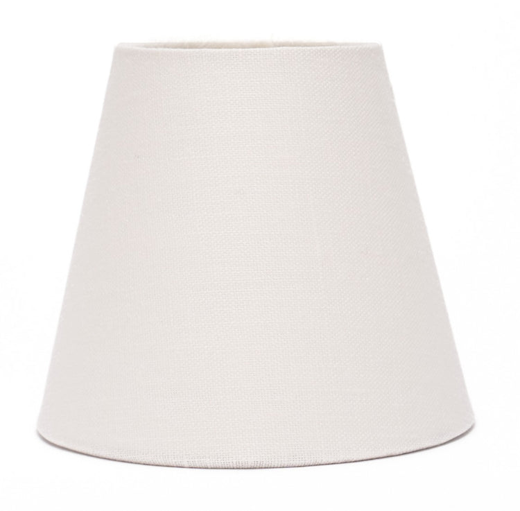 6" Bone Linen Rolled Edge Candle Clip