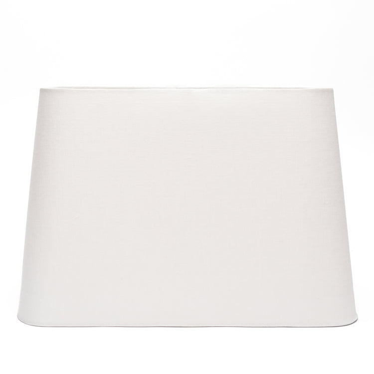 10" to 18" Bone Linen Rolled Edge Tapered Rectangle