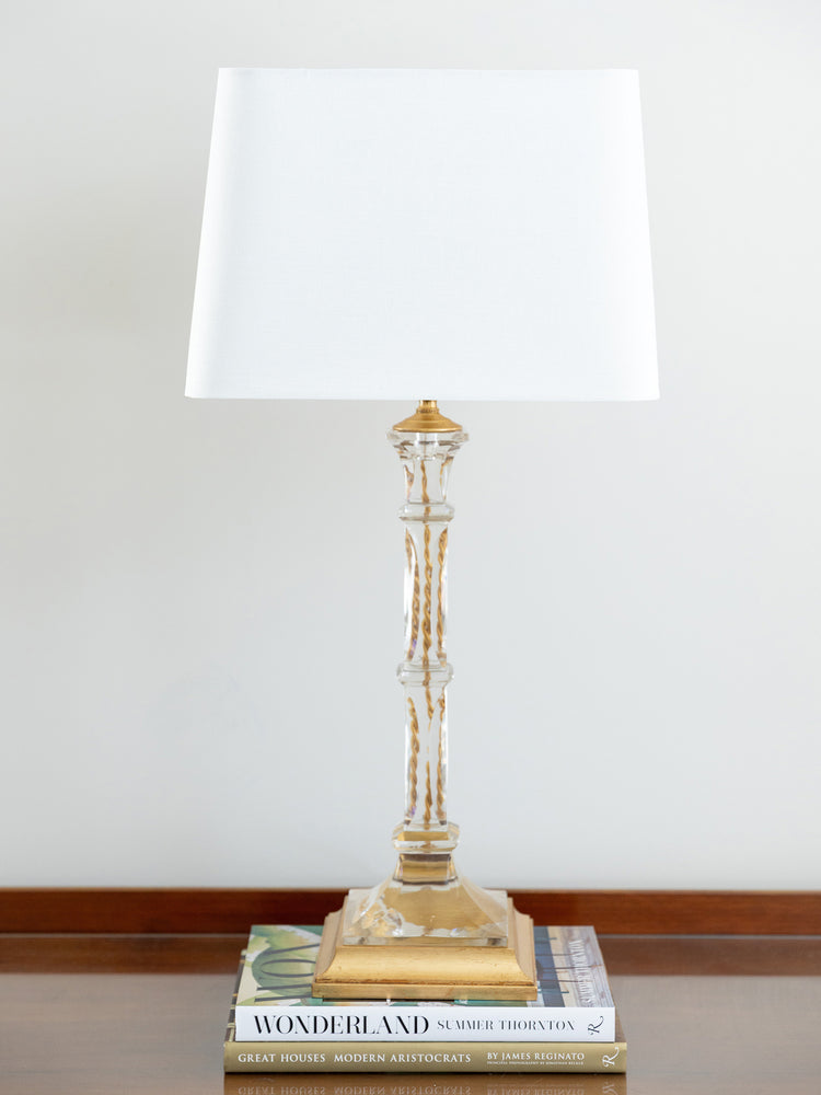 10" to 18" Bone Linen Rolled Edge Tapered Rectangle