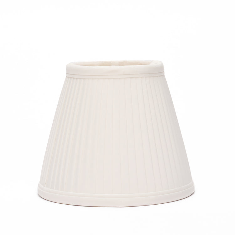 4" to 5" Bone Silk Knife Pleat Candle Clip