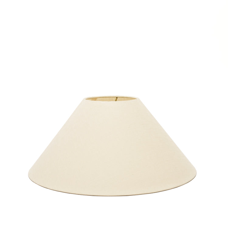 16" to 20" Cream Linen Rolled Edge Coolie