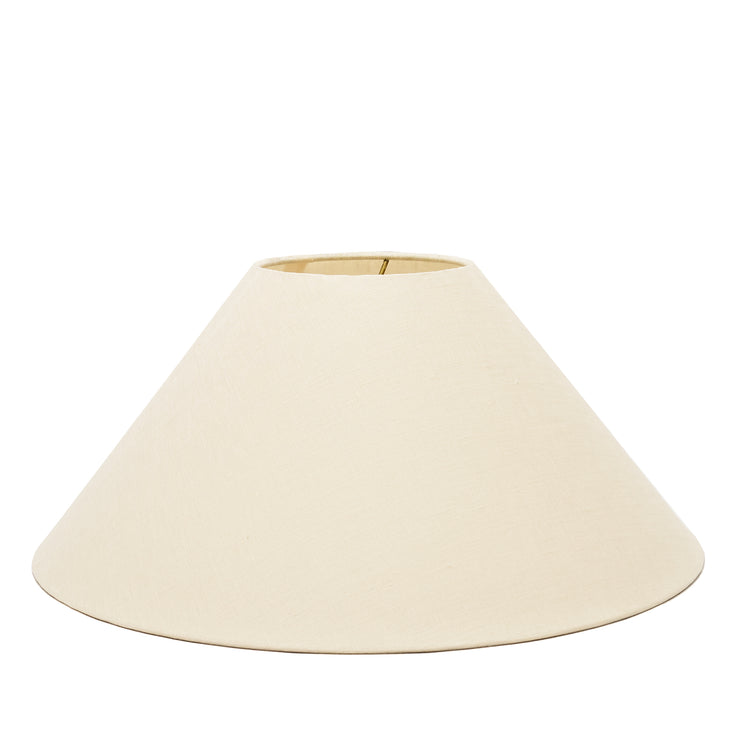 16" to 20" Cream Linen Rolled Edge Coolie