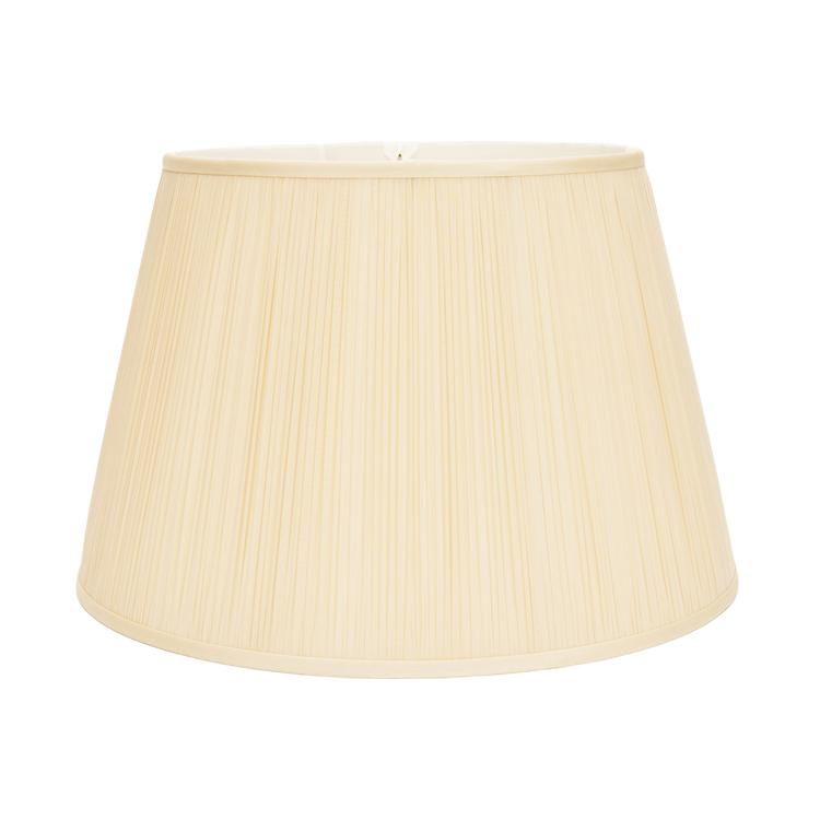 12" to 20" Ecru Silk Shirred Pleat
