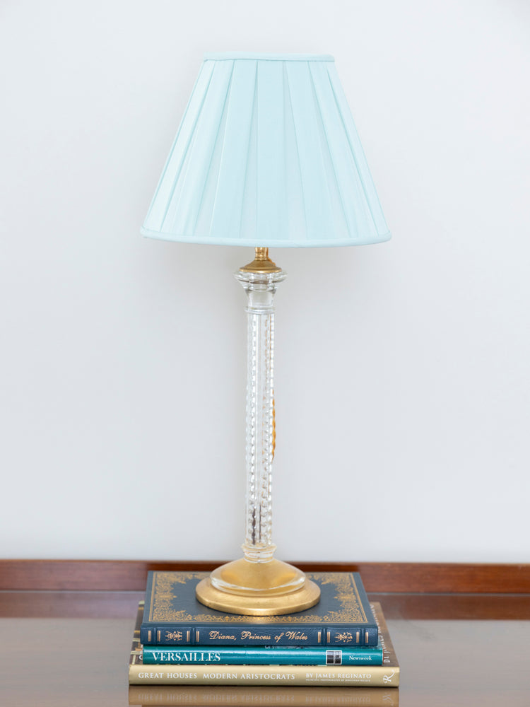 Edgar-Reeves 12" to 24" Sea Blue Silk Box Pleat