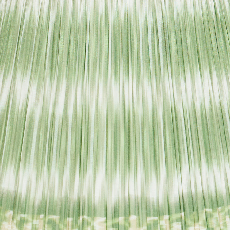 12" to 18" Green Ikat Shirred Pleat