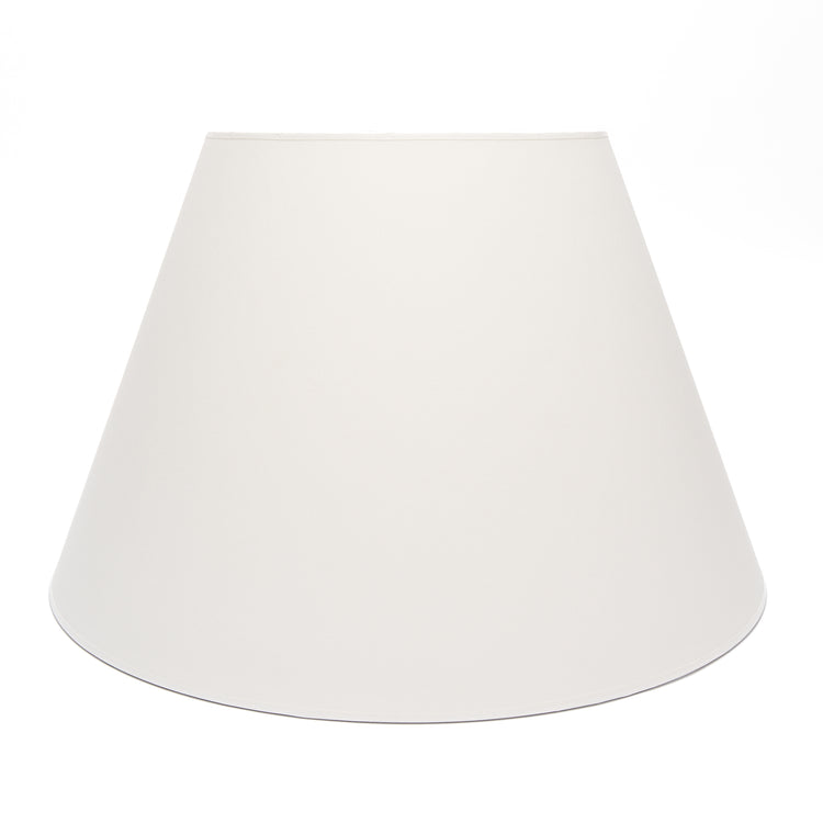 An ivory parchment paper lamp shade
