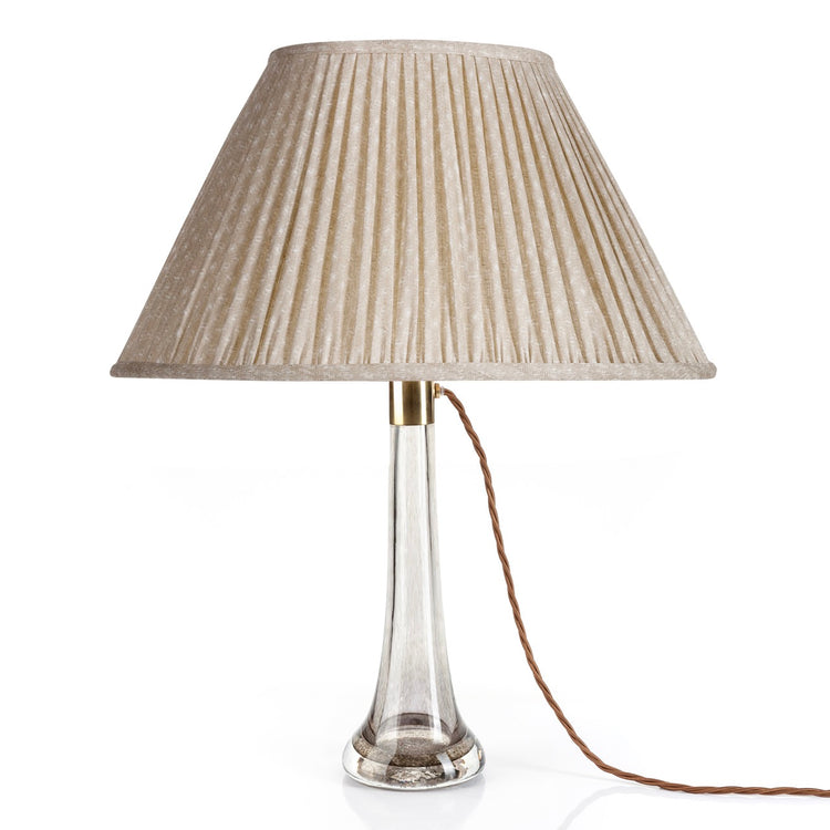Fermoie 12" to 18" Oval Gathered Bedwyn, Ecru Figured Linen
