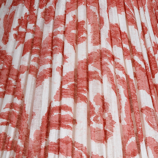 Close-up of red floral patterned fabric