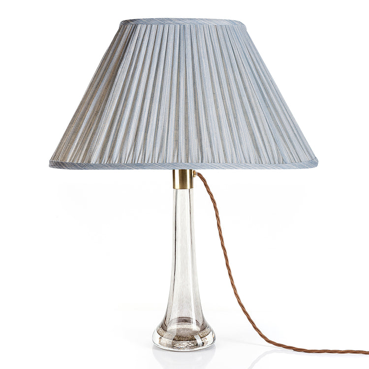Fermoie 12" to 18" Oval Gathered Bedwyn, Light Blue Strié