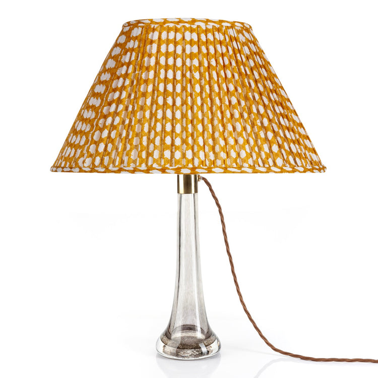 Fermoie 12" to 18" Oval Gathered Bedwyn, Yellow Wicker Linen