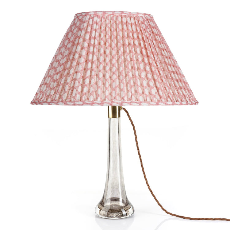 Fermoie 12" to 18" Oval Gathered Bedwyn, Pink Wicker Linen