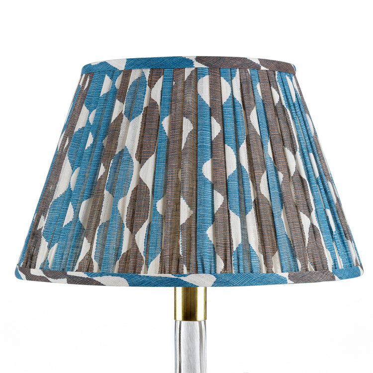 Fermoie 4.5" to 24" Gathered Bedwyn, Blue and Neutral Whittle Linen