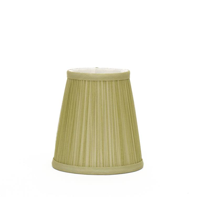 4.5" Sage Silk Shirred Candle Clip