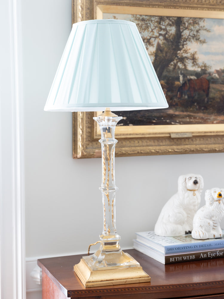 Edgar-Reeves 12" to 24" Sea Blue Silk Box Pleat