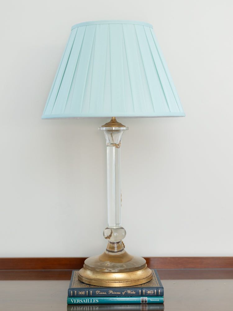Edgar-Reeves 12" to 24" Sea Blue Silk Box Pleat