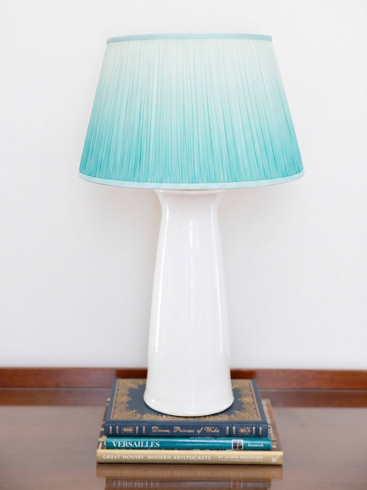 14" to 18" Aqua Ombre Shirred Pleat