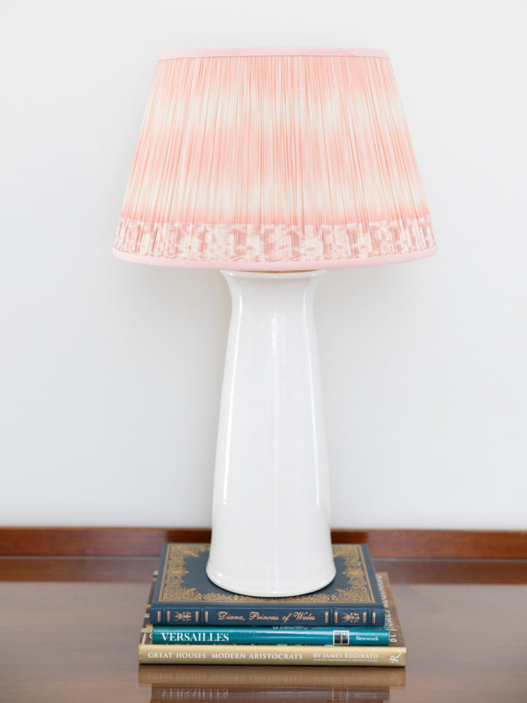 12" to 18" Pink Ikat Shirred Pleat