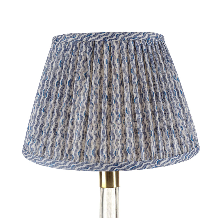 4.5" - 24" Gathered Bedwyn, Blue Popple Linen