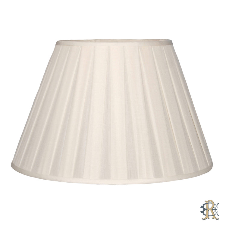 9"- 24" Cream Silk Box Pleat - Edgar Reeves Lighting