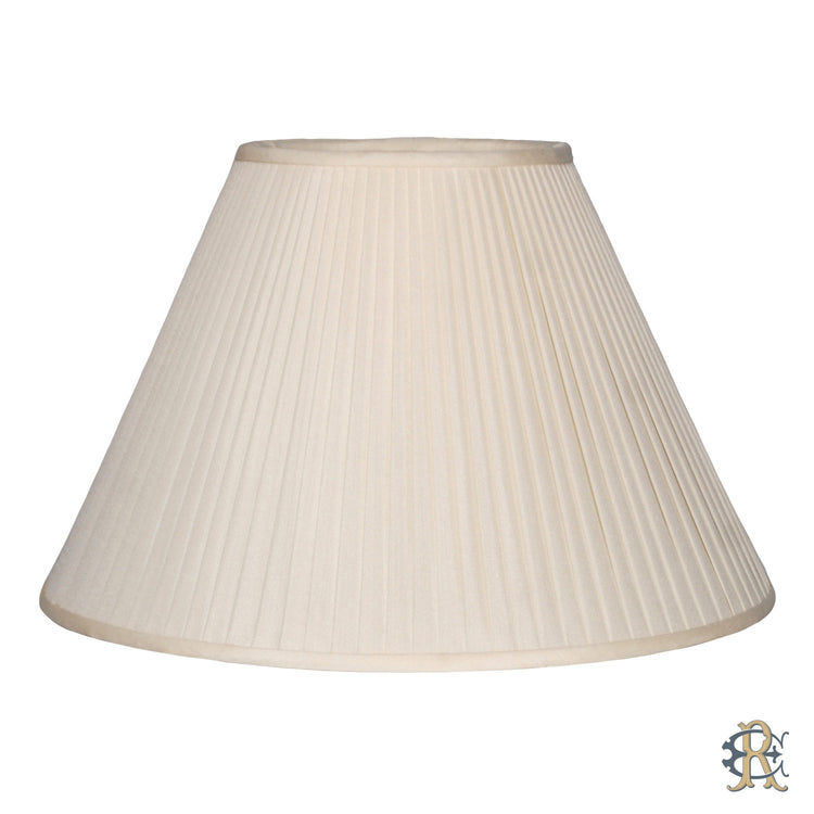 9"-24" Cream Silk Knife Pleat - Edgar Reeves Lighting