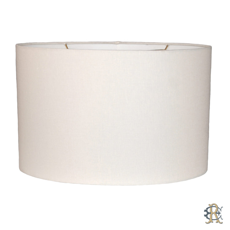 14"-18" Ecru Linen Stretch Oval - Edgar Reeves Lighting