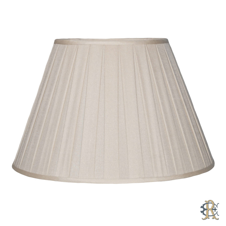 9"-24" Ecru Silk Box Pleat - Edgar Reeves Lighting