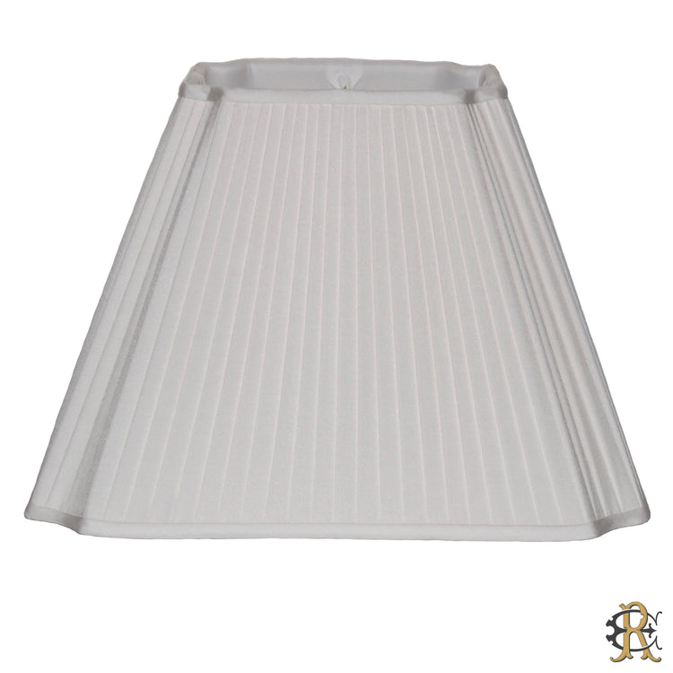 16" Bone Silk Knife Pleat Cut Corner - Edgar Reeves Lighting