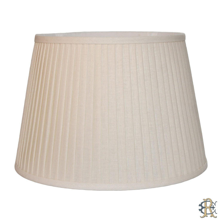 10"-18" Cream Linen Knife Pleat Drum - Edgar Reeves Lighting