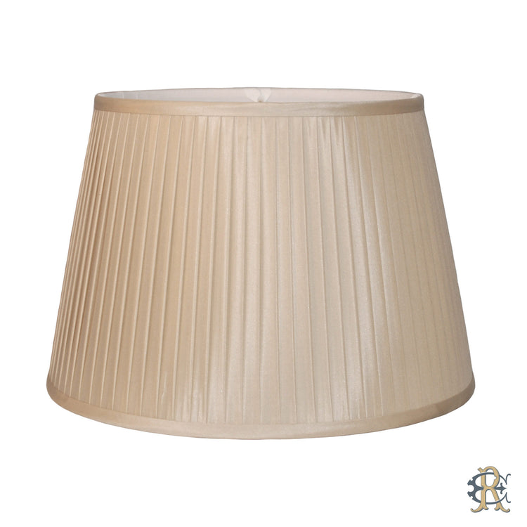 12"-18" Ecru Silk Knife Pleat Drum - Edgar Reeves Lighting