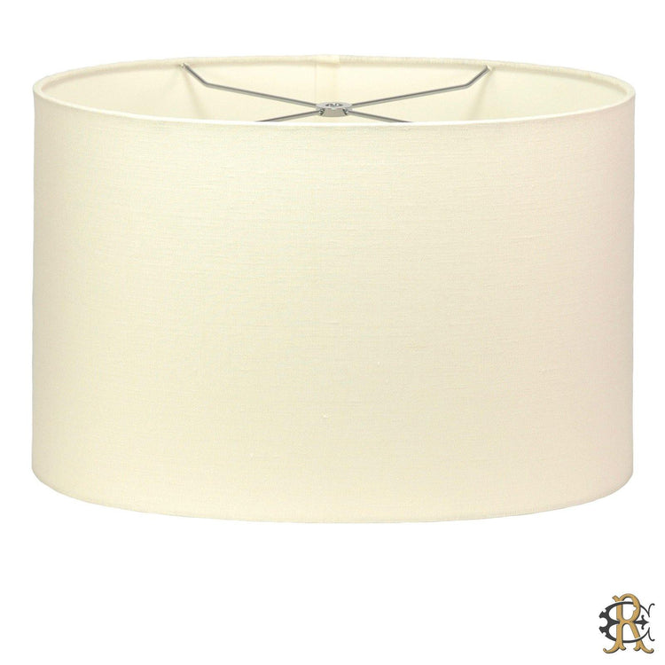 10" - 18" Bone Linen Rolled Edge Oval - Edgar Reeves Lighting