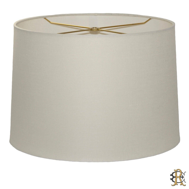 10" - 20" Cream Linen Rolled Edge Retro Drum - Edgar Reeves Lighting