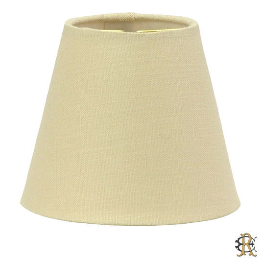 5" Tan Linen Rolled Edge Candle Clip - Edgar Reeves Lighting