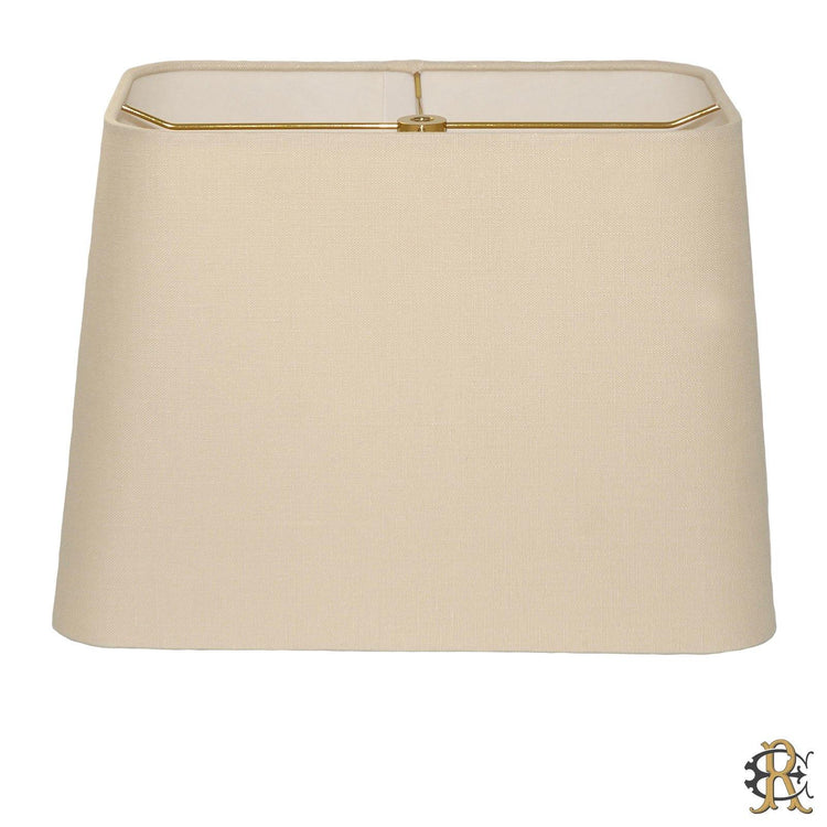 10" - 18" Tan Linen Tapered Rectangular - Edgar Reeves Lighting