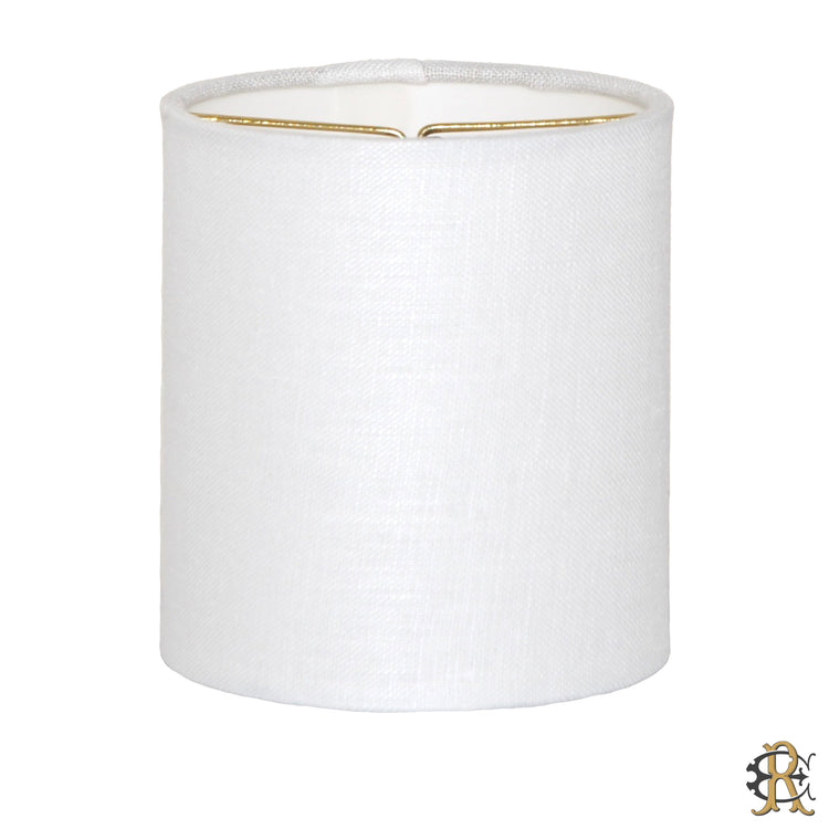 4" Bone Linen Rolled Edge Drum Candle Clip - Edgar Reeves Lighting