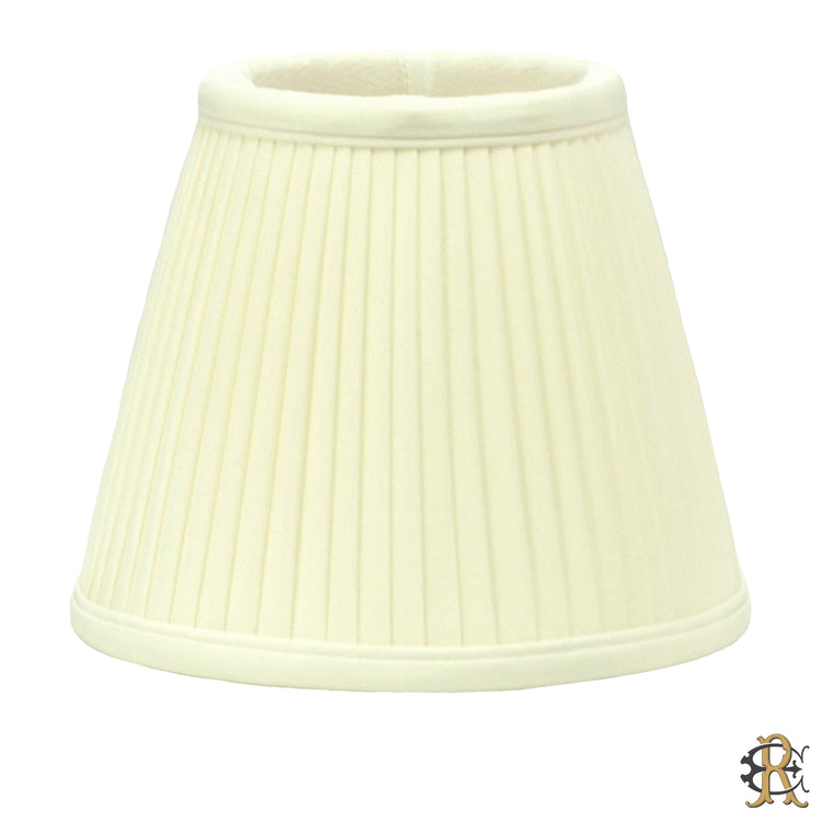 5" Cream Silk Knife Pleat Candle Clip - Edgar Reeves Lighting