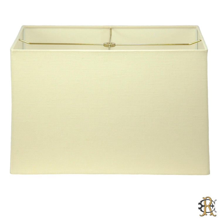 12" - 16" Rectangular Cream Linen Rolled Edge - Edgar Reeves Lighting