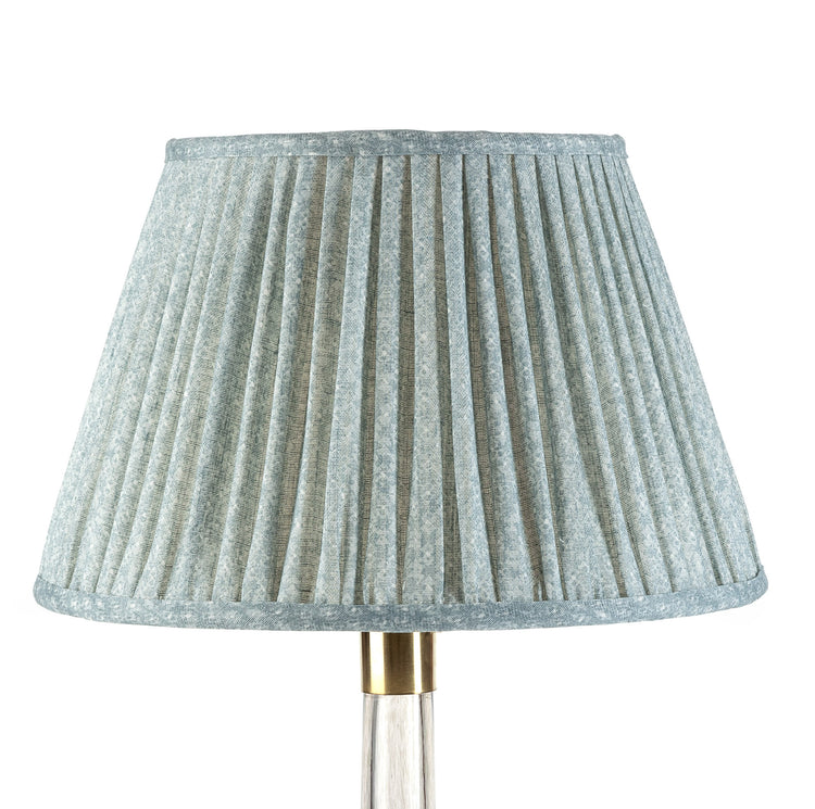 4.5" - 24" Gathered Bedwyn, Blue Figured Linen