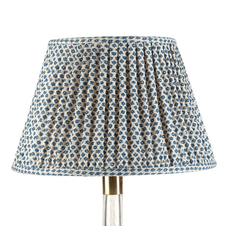 4.5" - 24" Gathered Bedwyn, Blue Marden Cotton