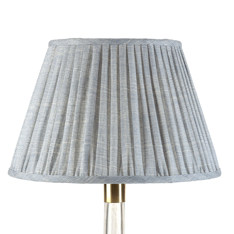 4.5" - 24" Gathered Bedwyn, Blue Moire Linen