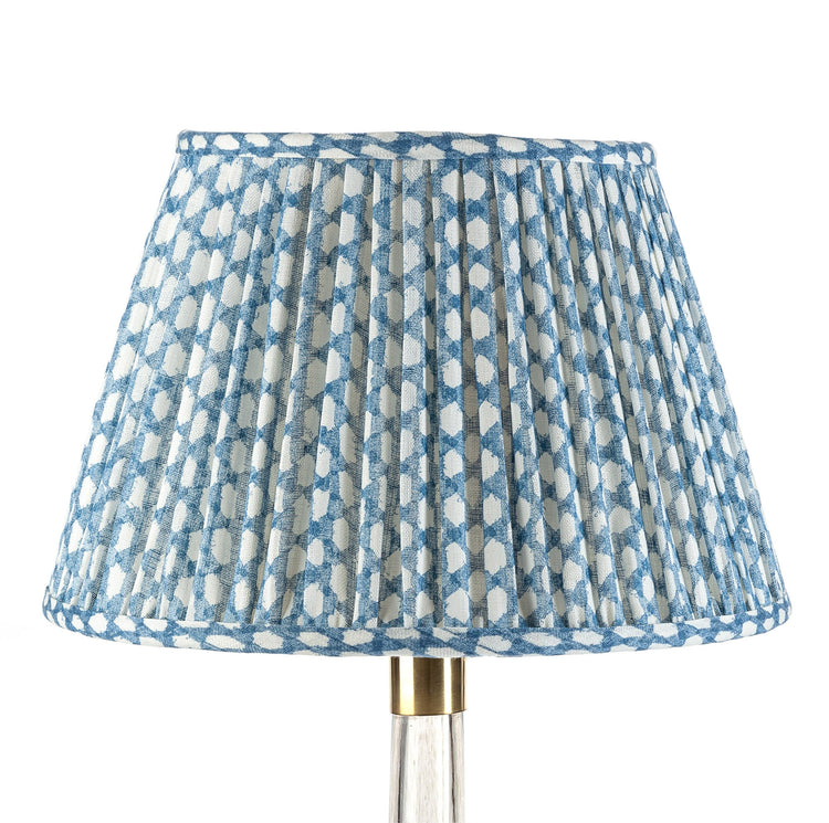 4.5" - 24" Gathered Bedwyn, Blue Wicker Linen