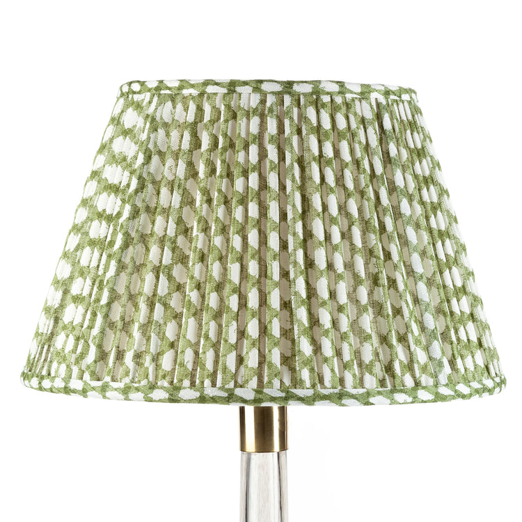 4.5" - 24" Gathered Bedwyn, Green Wicker Linen