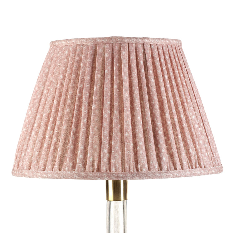 4.5" - 24" Gathered Bedwyn, Pink Figured Linen