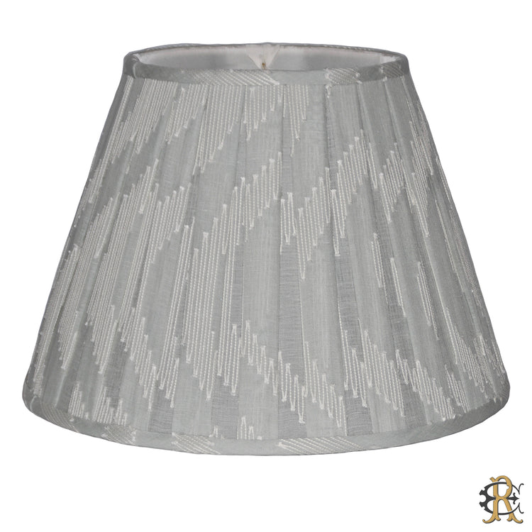 18" COM Pale Green Patterned Linen Box Pleat - Edgar Reeves Lighting