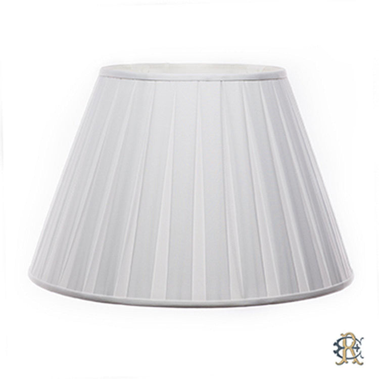 12" - 20" White Pongee Box Pleat - Edgar Reeves Lighting