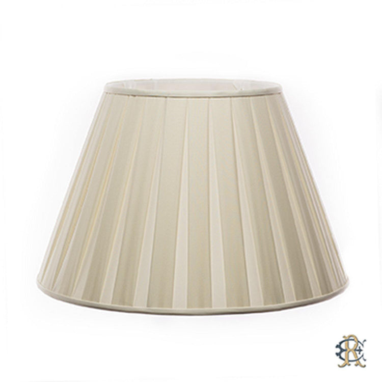 12" - 20" Beige Pongee Box Pleat - Edgar Reeves Lighting