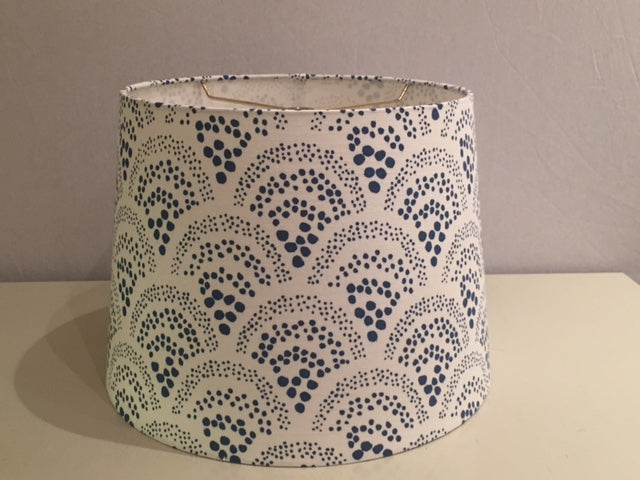 COM Sister Parish Chou Chou Blue Stretch Modified Drum - Edgar Reeves Lighting