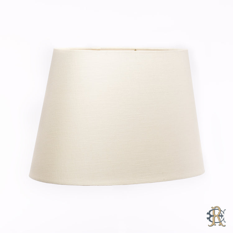 10" - 18" Cream Linen Rolled Edge Tapered Oval