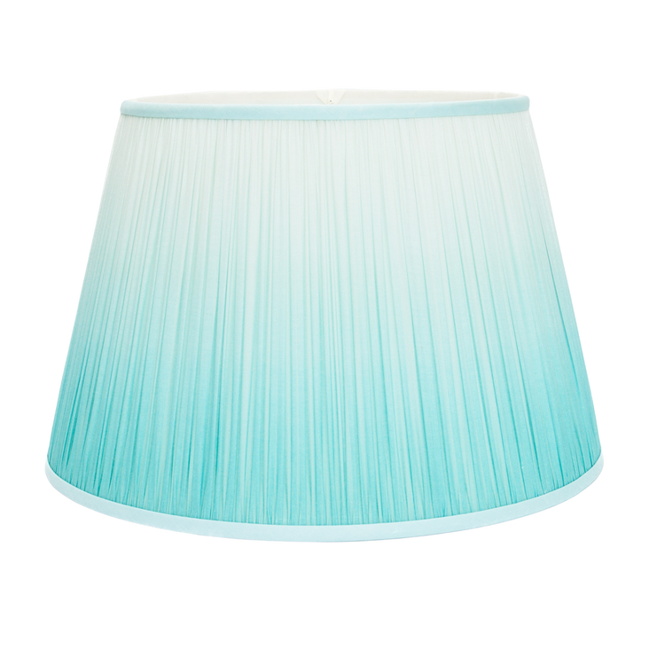 14" to 18" Aqua Ombre Shirred Pleat